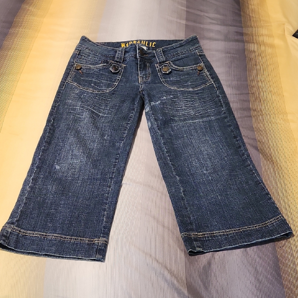 Hydraulic Dark Blue Capri Jeans